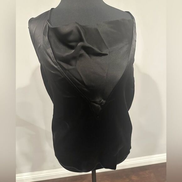Gerard Darel black sleeveless satin blouse size 38 - Picture 1 of 8